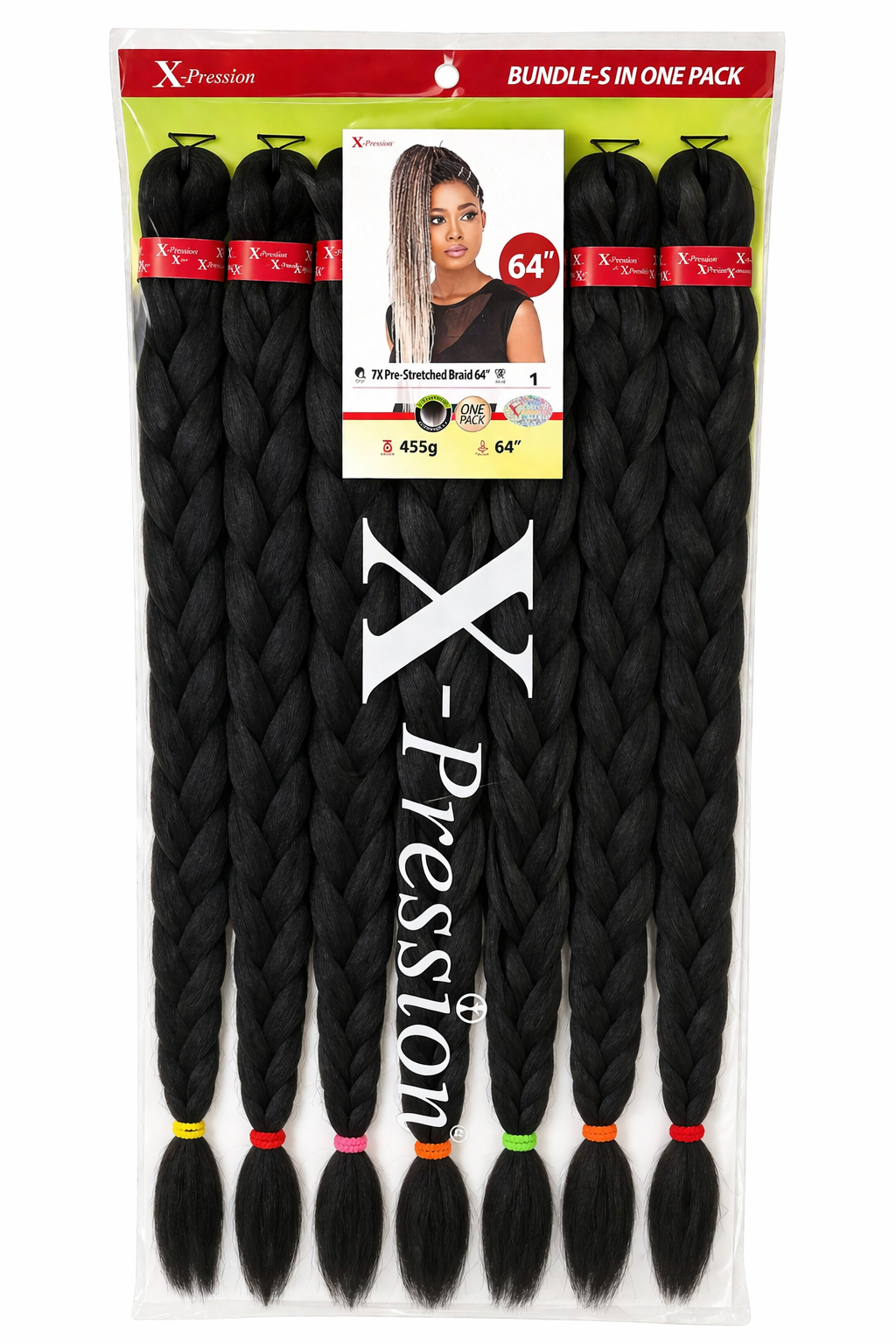 7x pre- Stretched Braid 64"