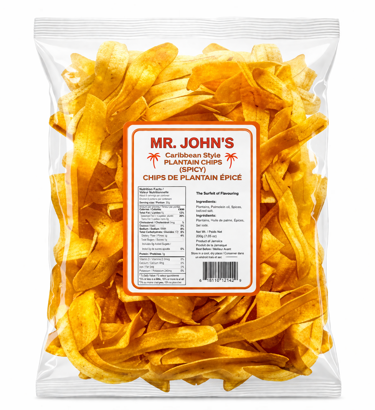 Mr Jonh's Spicy Caribbean Plantain Chips